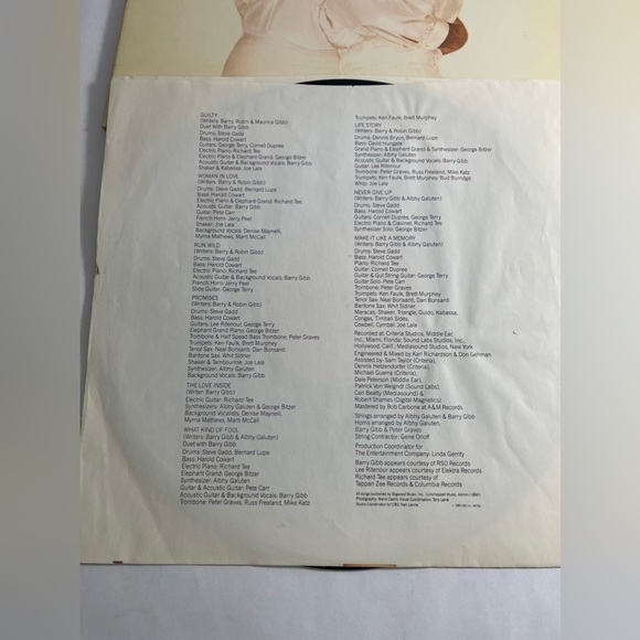 Vintage 1980 Barbra Streisand Guilty Vinyl LP Record with Barry Gibb - Picture 8 of 8
